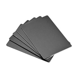 uxcell blank metal card 100x60x1mm anodized aluminum plate for diy laser printing engraving black 5 pcs