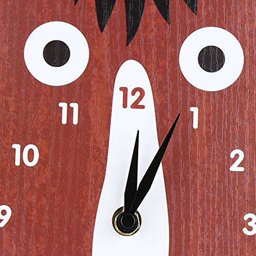 Cute Animal Wall Clock with Swinging Horse Head Clock Battery Operated for Kids Room Living Room Home Decor