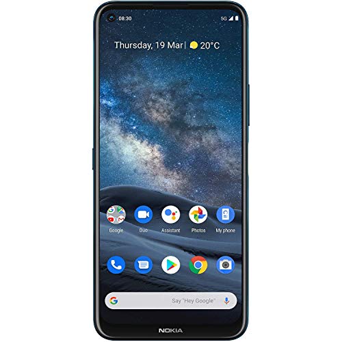 Nokia 8.3 5G | Android 10 | Unlocked Smartphone | Dual SIM | US Version | 8/128GB | 6.81-Inch Screen | 64MP Quad Camera | Polar Night