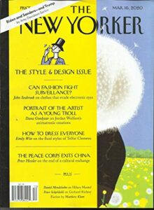 the new yorker magazine, the style & design issue march, 16th 2020