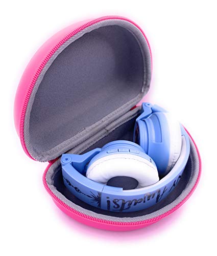 xcivi Carrying Case for eKids Wireless Bluetooth Portable Kids Headphones for School Home Travel- Case Only(Pink)