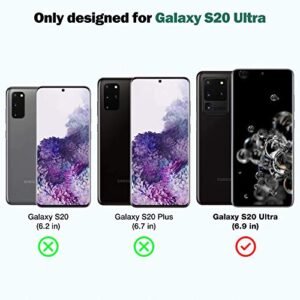 EGV 5Pack 2pcs Flexible TPU Screen Protector + 3pcs Tempered Glass Camera Lens Protector Compatible for Samsung Galaxy S20 Ultra 6.9-inch,Positioning Tool, Support Fingerprint, Bubble Free