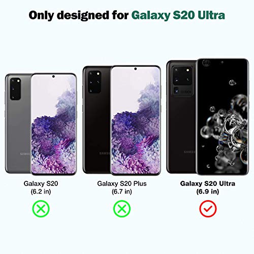 EGV 5Pack 2pcs Flexible TPU Screen Protector + 3pcs Tempered Glass Camera Lens Protector Compatible for Samsung Galaxy S20 Ultra 6.9-inch,Positioning Tool, Support Fingerprint, Bubble Free