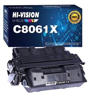 1-pack hi-vision compatible hp 61x toner cartridge replacement for 8061x c8061x hp laser jet 4100 4100n 4100tn 4100mfp printer (black)