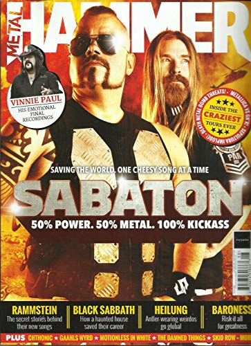 METAL HAMMER MAGAZINE, AUGUST, 2019 ISSUE # 324 (3 FREE GIFTS NOT INCLUDE)