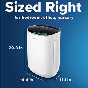 Filtrete Smart Air Purifier & Air Quality Monitor Medium Rooms, up to 150 sqft, Alexa enabled, Wi-Fi Simple Setup, True HEPA Filter for Allergens, Dust, Bacteria, & Viruses, Alexa smart reorders