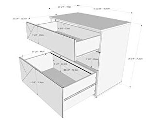 Nexera 608603 Atypik 3-Drawer Storage, White Filing Cabinet