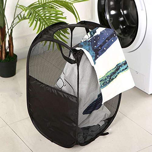 DYT Mesh Pop up Laundry Hamper, Collapsible Clothes Hampers, Easy to Carry with Portable Handles