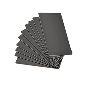 uxcell blank metal card 80x40x1mm anodized aluminum plate for diy laser printing engraving black 15 pcs
