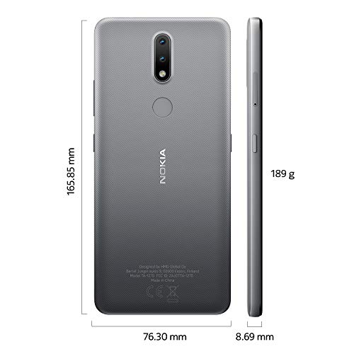 Nokia 2.4 | Android 10 | Unlocked Smartphone | 2-Day Battery | Dual SIM | US Version | 2/32GB | 6.5-Inch Screen | Charcoal