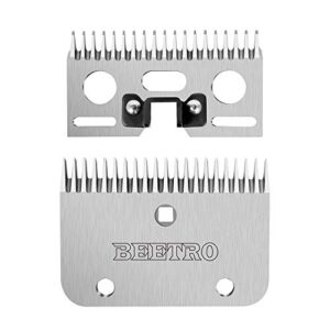 beetro 19 and 21 teeth horse shears replacement blades, professional stainless steel clipper blades for horse equine goat pony cattle