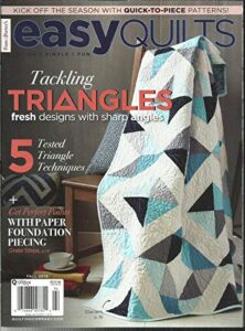 easy quilts, tackling triangles fresh designs with sharp angles fall, 2019