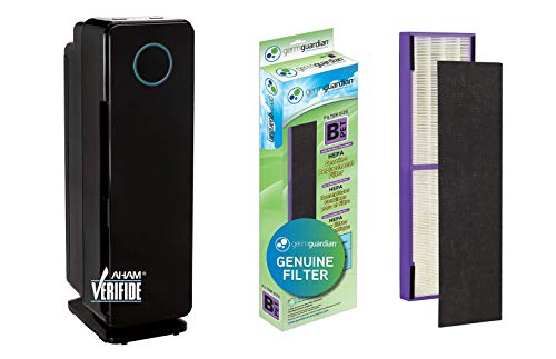 Germ Guardian True HEPA Filter Air Purifier, UV Light Sanitizer, Eliminates Germs, Air Purifier for Home AC4300BPTCA with FLT4850PT True HEPA Genuine Air Purifier Replacement Filter