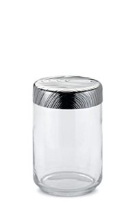 alessi veneer jar with hermetic lid, 100 cl, steel