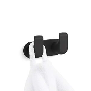 Kohler Avid Double Robe Hook, Matte Black