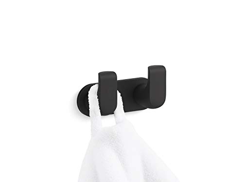 Kohler Avid Double Robe Hook, Matte Black