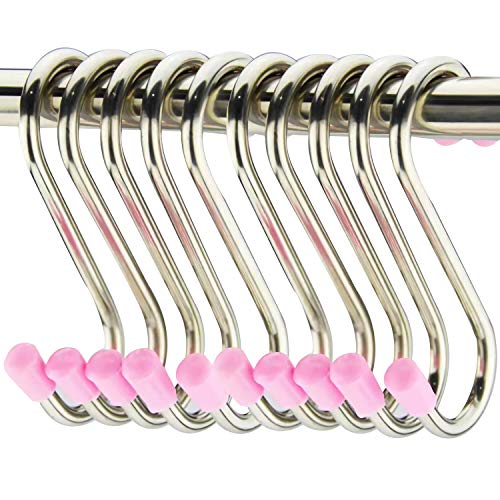 S Hooks for Hanging, Stainless Steel S Hooks, S Shaped Heavy Duty Hanging Hanger Closet Hooks for Jeans, Kitchen, Bathroom, Plants, 10 Pack, 4.3"