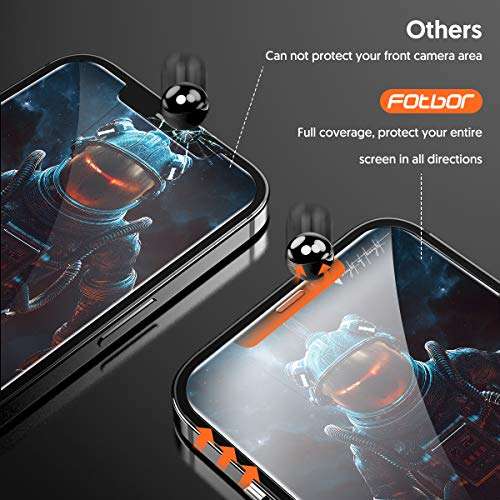 Fotbor for iPhone 12 Pro Privacy Screen Protector, iPhone 12 Privacy Screen Protector [2X Anti-Spy] [Shatterproof] Full Coverage 9H Tempered Glass Screen Protector for Apple iPhone 12 / iPhone 12 Pro 6.1"-2 Pack