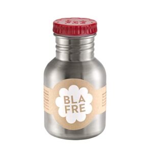 blafre - stainless recycled steel drinking bottle 300ml, red - classic design and a super way to avoid throwaway plastic, 4573