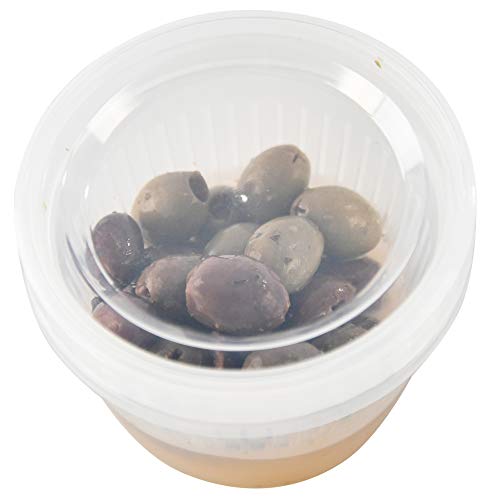 HOME-X Clear Plastic Storage Container with Removable Strainer and Lid, Small Food Storage Container, 1-Cup Capacity, 4 ½” L x 3 ½” W x 3 ¼” H, Opaque