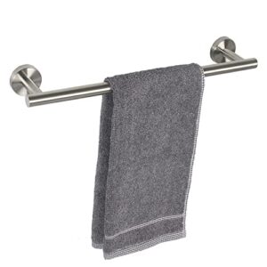 tocten bath towel bar - thicken sus304 stainless steel bathroom towel holder, towel rod for bathroom heavy duty wall mounted towel rack hanger (16in, brushed nickel)