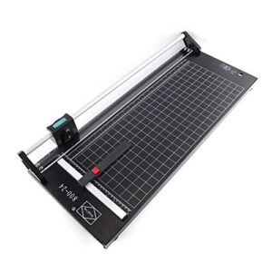 24 inch commercial manual precision rotary paper trimmer cutter,heavy duty,smart cut for photo paper, film, art paper jam, office paper, thin plastic soft board, pvc,cutting table 80x31.5cm