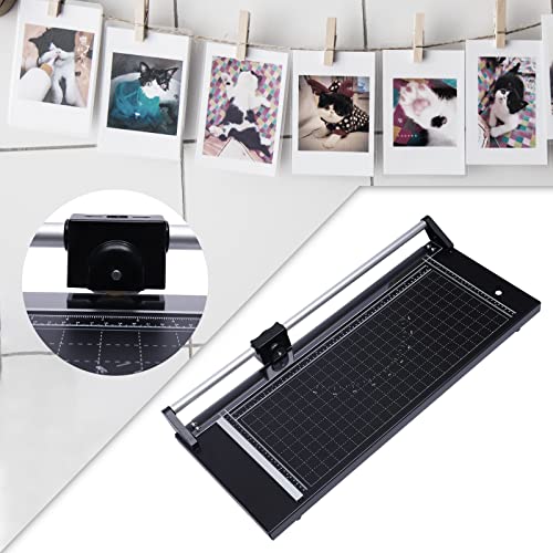 24 Inch Commercial Manual Precision Rotary Paper Trimmer Cutter,Heavy Duty,Smart Cut for Photo Paper, Film, Art Paper Jam, Office Paper, Thin Plastic Soft Board, PVC,Cutting Table 80x31.5cm