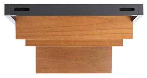 Safavieh Home Collection Kamy Natural and Charcoal 2-Shelf Leaning Desk DSK9401A