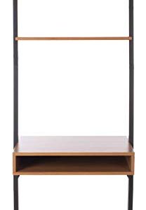 Safavieh Home Collection Kamy Natural and Charcoal 2-Shelf Leaning Desk DSK9401A