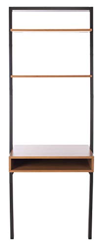 Safavieh Home Collection Kamy Natural and Charcoal 2-Shelf Leaning Desk DSK9401A