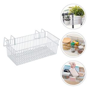 IMIKEYA Wire Wall Grid Panel Wall Mount Hanging Organizer Wire Metal Storage Shelf Rack Wall Decors