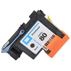 jiupin compatible hight quality hp 80 printhead with new updated chips fit for hp1000 1050 1055c 1055cm printer by vineontec office, 1-pack (bk)