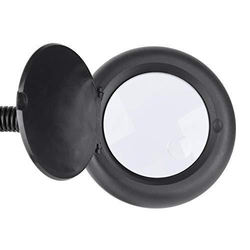 Magnifying Crafts Glass Desk Lamp 5X 10X Magnifier with 40 LED Lights Practical, 20 Times Than Normal Fluorescent Lamp, Adjustment Direction 360 Degrees