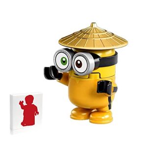 lego minions minifigure - bob in orange jumpsuit with gold hat 75551