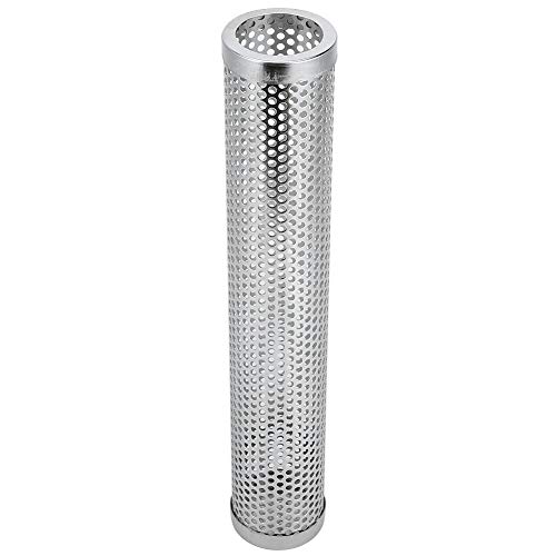 AMONIDA Grill Smoker Tube, Stainless Steel 12in Smoker Tube, Stylish for Gas Grill Charcoal Grill Electric Grill(Round)