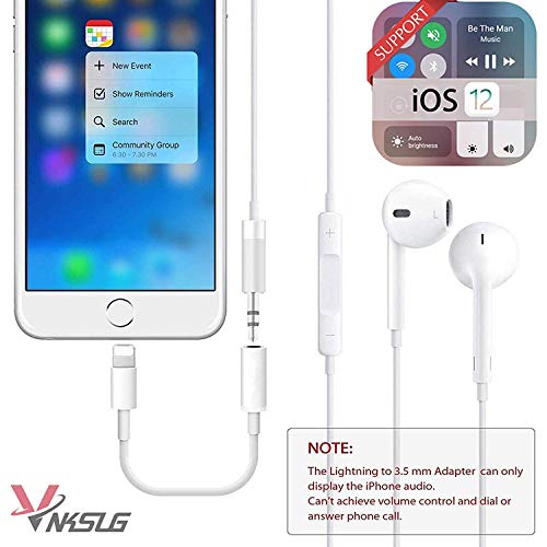 [Apple MFi Certified] iPhone 3.5mm Headphone Jack Adapter,2 Pack for Apple Lightning to 3.5mm Earphones Jack Adapter Cord Dongle Aux Cable Converter Accessories Compatible with iPhone14 13 12 11/Xs/XR