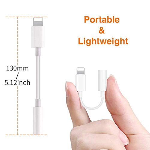 [Apple MFi Certified] iPhone 3.5mm Headphone Jack Adapter,2 Pack for Apple Lightning to 3.5mm Earphones Jack Adapter Cord Dongle Aux Cable Converter Accessories Compatible with iPhone14 13 12 11/Xs/XR