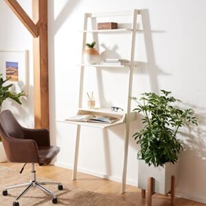 safavieh home collection pamella white 2-shelf leaning desk dsk9400b, 0