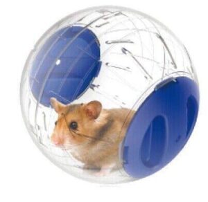 3colors hamster exercise ball plastic hamster toy roll-around mini ball exercise wheels for small animal hamster gerbil(blue)