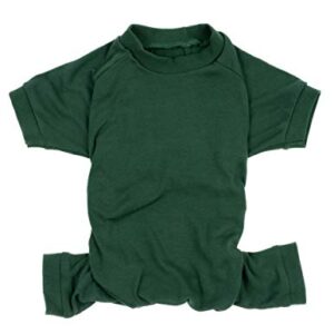 Leveret Dog Pajamas 100% Cotton Solid Uniform Green XXXL