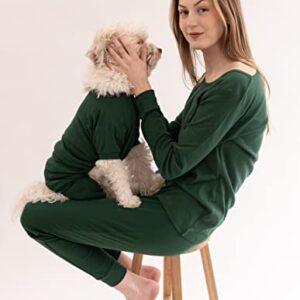 Leveret Dog Pajamas 100% Cotton Solid Uniform Green XXXL