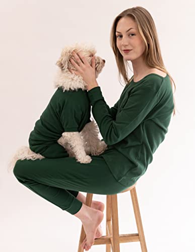 Leveret Dog Pajamas 100% Cotton Solid Uniform Green XXXL