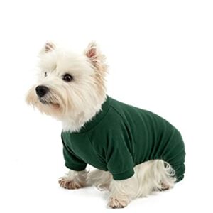 Leveret Dog Pajamas 100% Cotton Solid Uniform Green XXXL