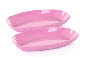 mintra home unbreakable bowls and trays (bold collection) (utility tray 2pk, lavender)