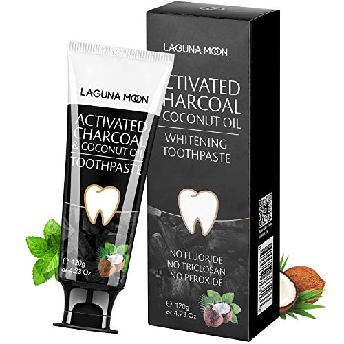 Whitening Charcoal Toothpaste for Sensitive Teeth, Enamel Repair and Cavity Protection - 100% Natural Toothpaste for Whitening Teeth, Removing Stains, Mint Flavor Freshen Breath Mint Gel - No Peroxide