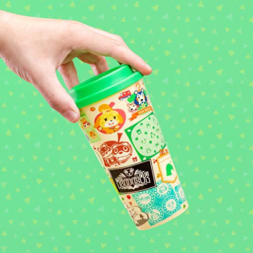 Paladone PP7723NN Animal Crossing Travel Mug Officially Licensed Merchandise, Plastic, Multicolour,350 ml