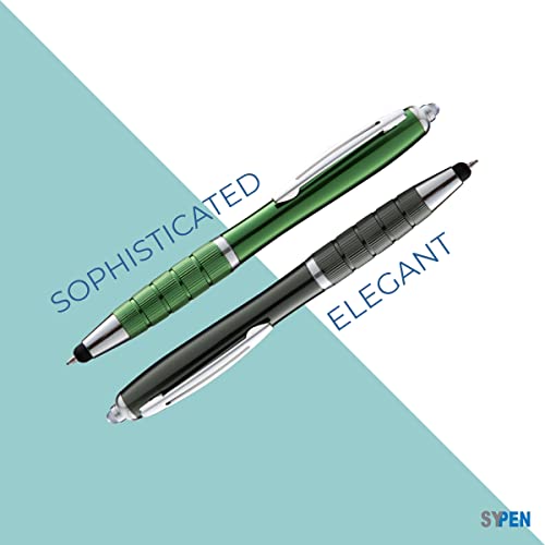 SyPen Personalized Pen, 3-in-1 Ballpoint Pen, Touch Screen Pen Stylus, and Flashlight Pen, Customized Gift Pen for Men, Women, Adult Party Favors - Customizable with Personalized Text, Names, or Logo