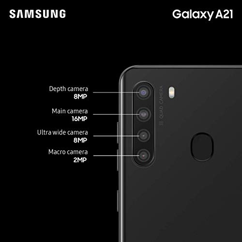 SAMSUNG Galaxy A21 LTE Verizon | 6.5" Screen | 32GB of Storage | Long Lasting Battery | Single SIM | 2020 Model | US Version | Black - (SM-A215UZKAVZW) (Renewed)