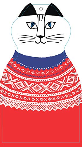 Marius Trulls Lisa Larsson Pattern Cat Shape Kitchen Chopping Cutting Board/Sandwich Tray - Opto (Red)