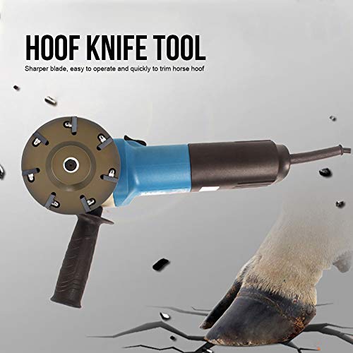 Electric Hoof Knife Tool, Aluminium Alloy Hoof Nipper Tools, Professional Hoof Trimming Disc Plate, High Strength Hoof Trimming Disc Plate Tool for Livestock Sheep Cattles Horses(7 Blades)